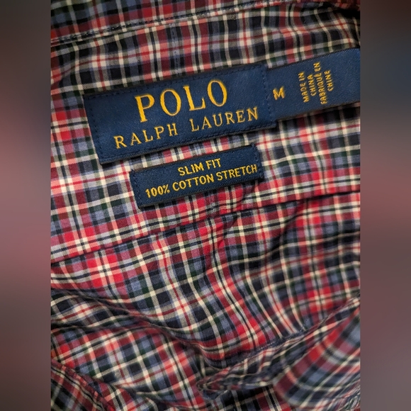 Men's polo button up size medium slim fit - Picture 4 of 4